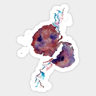 That Broke My Brain Watercolor Brain Art Sticker